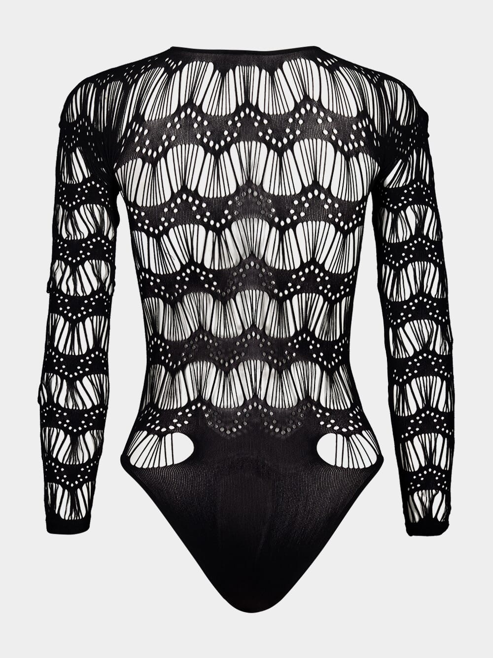 Black Ladder-Knit Bodysuit