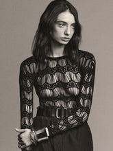 Saint Laurent Black Ladder-Knit Bodysuit