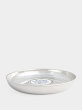 Leitão & Irmão Silver Portuguese Tile Tray Florão Ocre