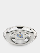 Leitão & Irmão Round Silver Ochre Flower Salver