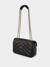Saint Laurent Black Loulou Small Shoulder Bag in Matelassé Lambskin