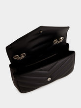 Saint Laurent Black Loulou Small Shoulder Bag in Matelassé Lambskin