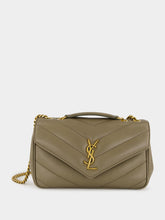 Saint Laurent Dark Strong Moss Loulou Small Matelassé Shoulder Bag
