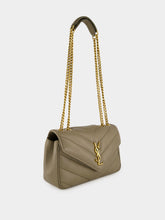 Saint Laurent Dark Strong Moss Loulou Small Matelassé Shoulder Bag