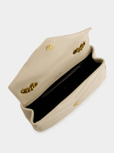 Saint Laurent Loulou Small Chain Bag in Blanc Vintage Matelassé