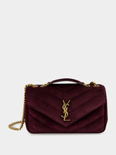 Saint Laurent Smoky Burgundy Loulou Small Suede Bag