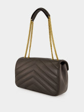 Saint Laurent Urban Grey Loulou Medium Matelassé Shoulder Bag
