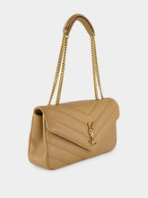 Saint Laurent Natural Tan Loulou Medium in Matelassé Lambskin