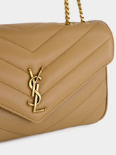 Saint Laurent Natural Tan Loulou Medium in Matelassé Lambskin