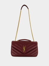Saint Laurent Rouge Cabernet Loulou Medium Shoulder Bag