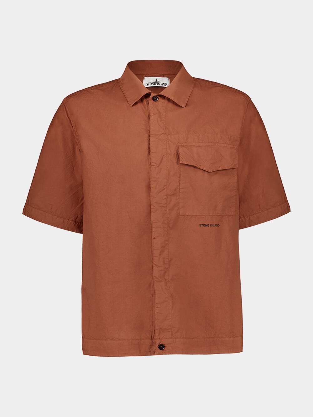 Rust Orange Spread Collar Shirt