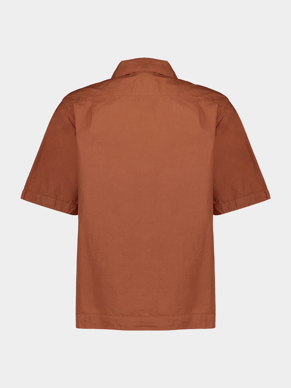 Rust Orange Spread Collar Shirt