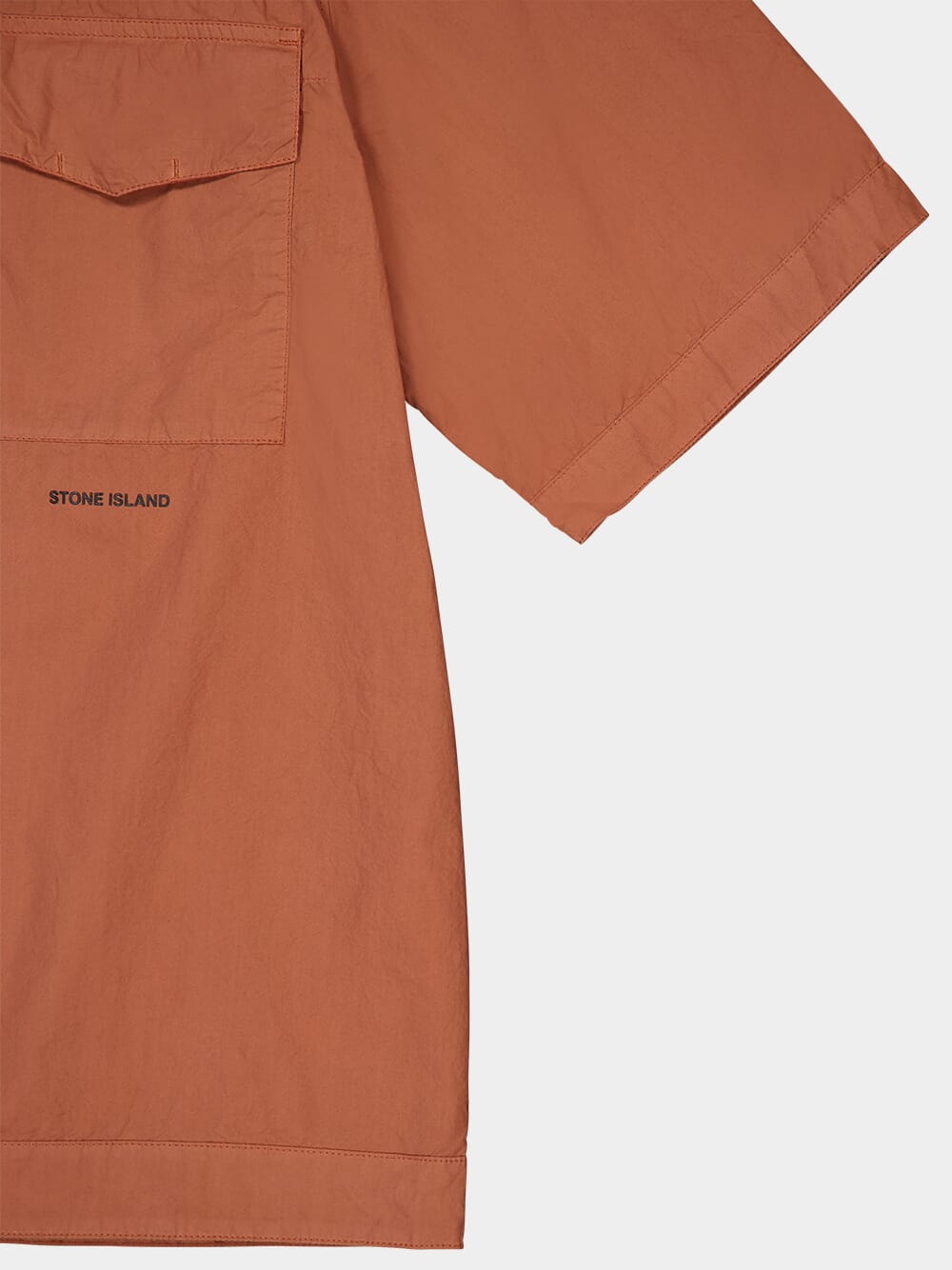 Rust Orange Spread Collar Shirt