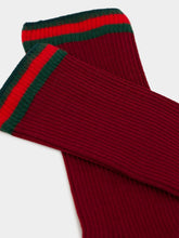 Gucci Rosso Ancora Ribbed Cotton Socks