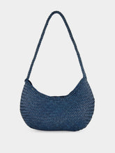Dragon Diffusion Nova Luna Ocean Blue Woven Leather Bag
