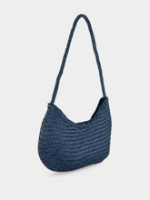 Dragon Diffusion Nova Luna Ocean Blue Woven Leather Bag