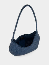 Dragon Diffusion Nova Luna Ocean Blue Woven Leather Bag
