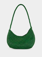 Dragon Diffusion Nova Luna Parrot Green Woven Leather Bag