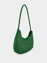 Dragon Diffusion Nova Luna Parrot Green Woven Leather Bag
