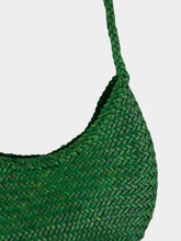 Dragon Diffusion Nova Luna Parrot Green Woven Leather Bag