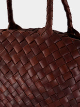 Dragon Diffusion Brown Egola Woven Shoulder Bag