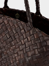 Dragon Diffusion Dark Brown Egola Woven Leather Basket Bag