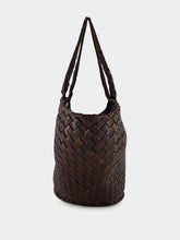 Dragon Diffusion Egola Dark Brown Woven Shoulder Bag