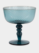 Bitossi Blue and Green Champagne Bowls Set of 6