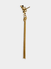 Saint Laurent Cassandre Tassel Gold Earrings