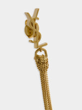 Saint Laurent Cassandre Tassel Gold Earrings