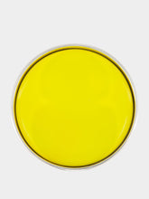 Silver Bottle Coaster with Yellow Porcelain