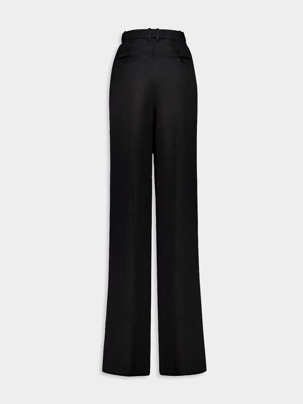 High-Waisted Silk Satin Trousers