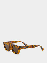 Gucci Dark Brown Rectangular Frame Sunglasses