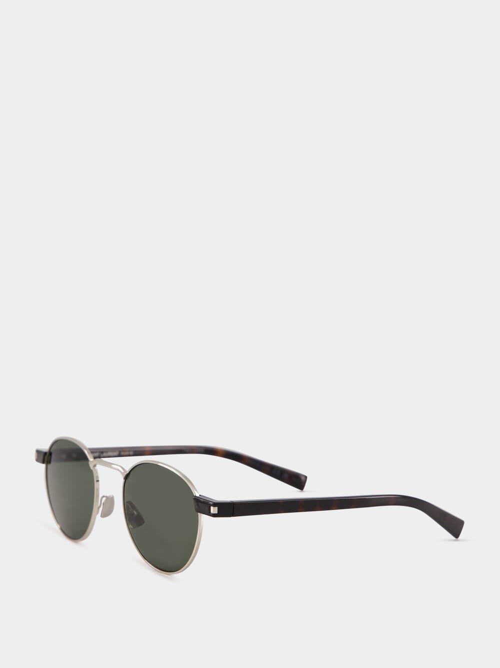 Silver YSL SI 707 Oval Sunglasses in Metal