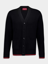 Gucci Wool Cashmere Rib Knit Cardigan