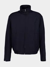Gucci Dark Blue Embroidered Wool Twill Jacket