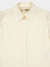Valentino Garavani Vanilla Silk Crêpe de Chine Long Sleeve Shirt