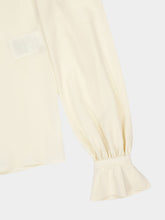 Valentino Garavani Vanilla Silk Crêpe de Chine Long Sleeve Shirt