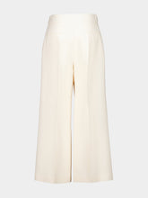 Valentino Garavani Vanilla Crepe Couture Wide-Leg Trousers