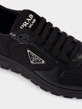 Prada Black Prax 01 Re-Nylon and Brushed Leather Sneakers