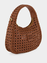 Miu Miu Oak Brown Wander Woven Leather Bag
