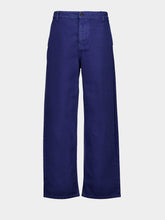 Miu Miu Ink Blue Garment-Dyed Gabardine Pants