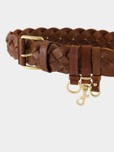 Miu Miu Tobacco Braided Leather Belt