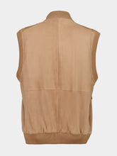 Brunello Cucinelli Light Brown Suede Padded Vest