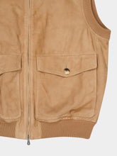 Brunello Cucinelli Light Brown Suede Padded Vest