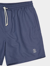 Brunello Cucinelli Denim Blue Nylon Swim Shorts
