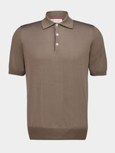 Brunello Cucinelli Brown Lightweight Cotton Knit Polo Shirt