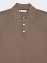 Brunello Cucinelli Brown Lightweight Cotton Knit Polo Shirt