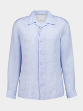 Brunello Cucinelli Cloud Blue Linen Shirt