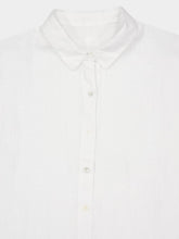 120% Lino White Short Sleeve Linen Shirt